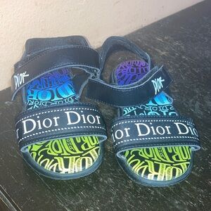 Dior Kids Sandals - Black with Vibrant Multicolor